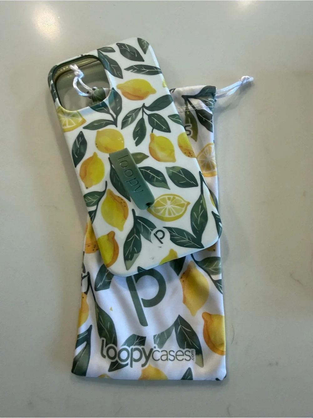 Loopy Lemon Grove case & 2-pack Insignia screen protector for iPhone 13 ProMax